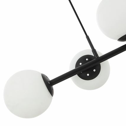 Suspension sur câble MADDIE 5xE14/5W/230V noire