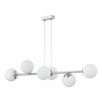 Suspension sur câble MADDIE 6xE14/5W/230V chrome brillant