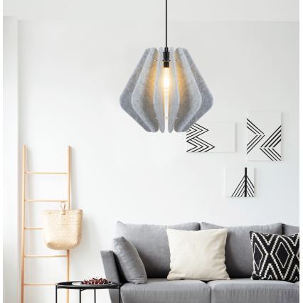 Suspension sur câble MARGARET 1xE27/40W/230V grise