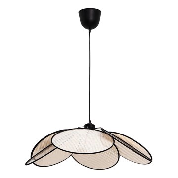 Suspension sur câble MARGARET 1xE27/40W/230V noir/beige