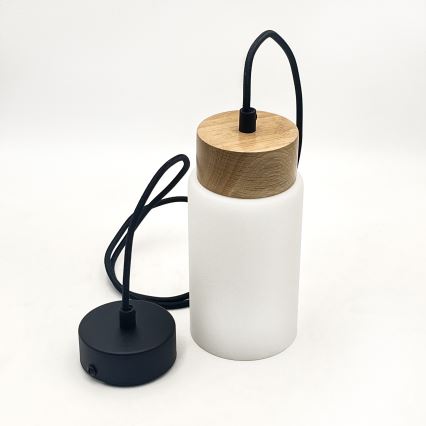 Suspension sur câble MARKUS 1xE27/15W/230V noir/chêne