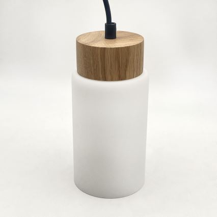 Suspension sur câble MARKUS 4xE27/15W/230V noire/chêne