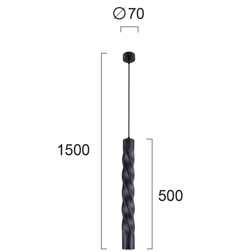 Suspension sur câble MARLEY 1xGU10/30W/230V noire