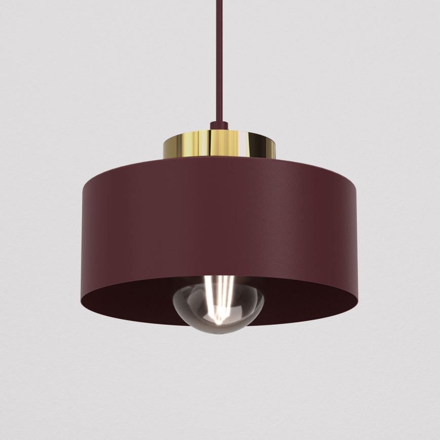 Suspension sur câble MARTI 1xE27/15W/230V bordeaux/doré