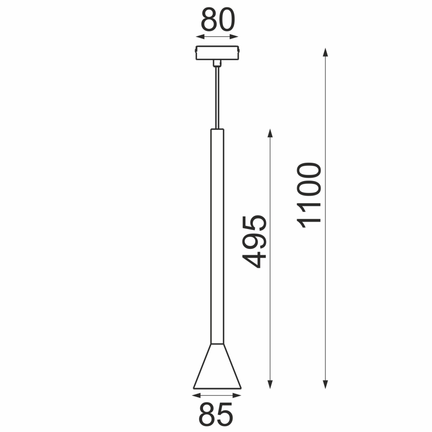 Suspension sur câble MAZZO 1xGU10/8W/230V noire