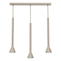 Suspension sur câble MAZZO 3xGU10/8W/230V beige