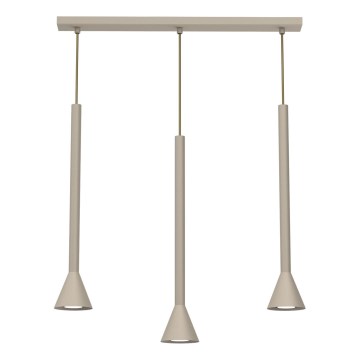 Suspension sur câble MAZZO 3xGU10/8W/230V beige