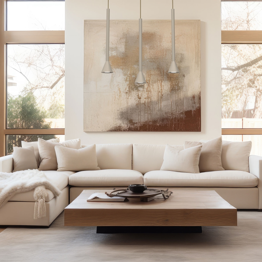 Suspension sur câble MAZZO 3xGU10/8W/230V beige