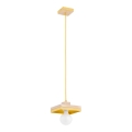 Suspension sur câble MIKO 1xE27/15W/230V jaune/beige