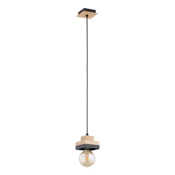 Suspension sur câble MIKO 1xE27/15W/230V noir/beige