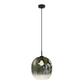 Suspension sur câble MIRROR 1xE27/14W/230V vert fumé