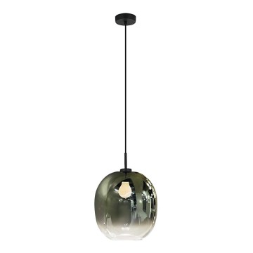 Suspension sur câble MIRROR 1xE27/14W/230V vert fumé