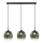Suspension sur câble MIRROR 3xE27/14W/230V noir fumé