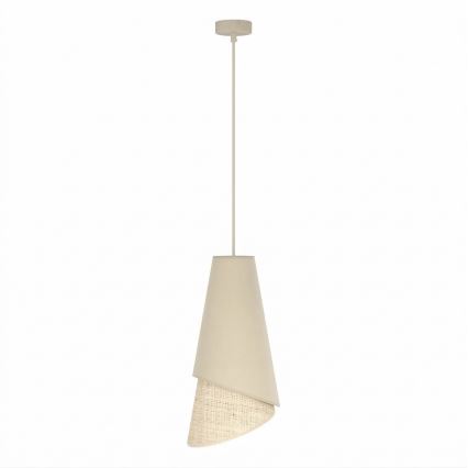 Suspension sur câble MODA 1xE27/15W/230V beige/rotin
