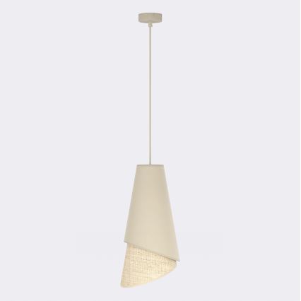 Suspension sur câble MODA 1xE27/15W/230V beige/rotin