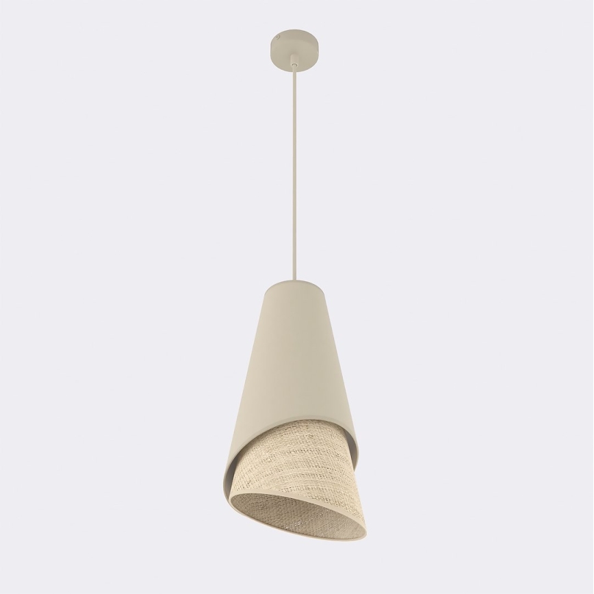 Suspension sur câble MODA 1xE27/15W/230V beige/rotin