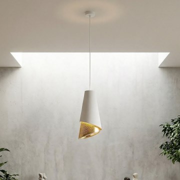 Suspension sur câble MODA 1xE27/15W/230V blanc/doré