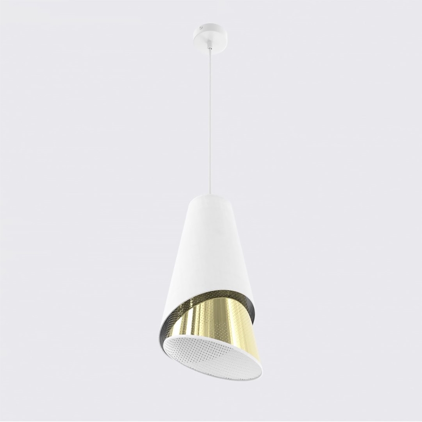 Suspension sur câble MODA 1xE27/15W/230V blanc/doré