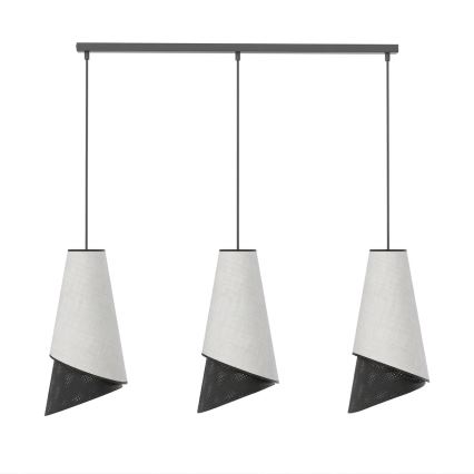 Suspension sur câble MODA 3xE27/15W/230V gris/noir