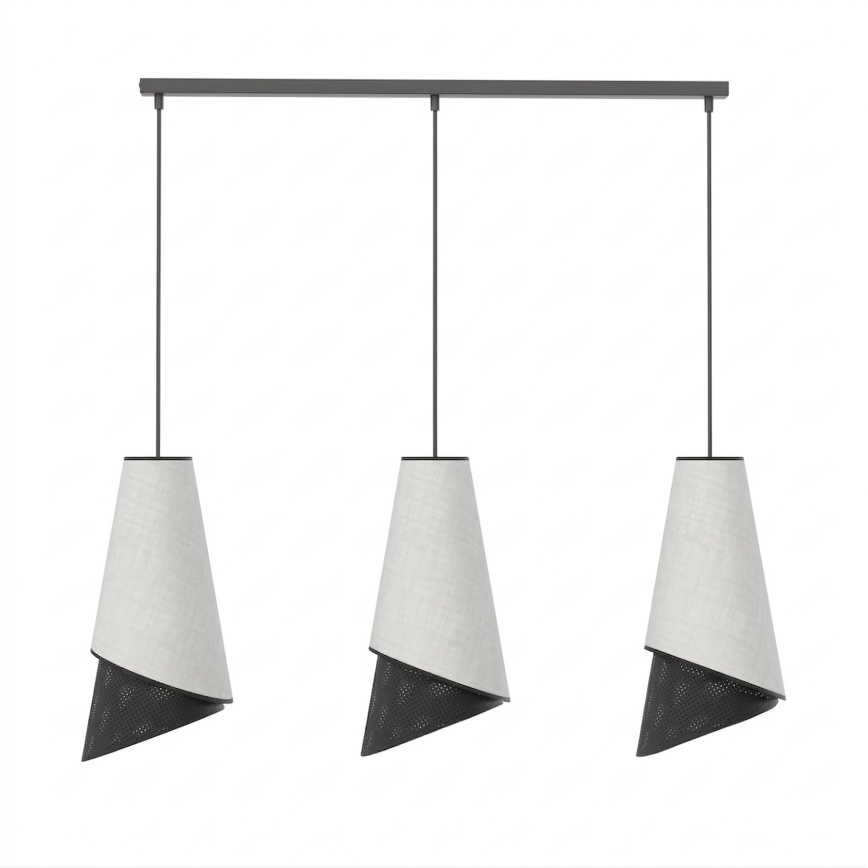 Suspension sur câble MODA 3xE27/15W/230V gris/noir