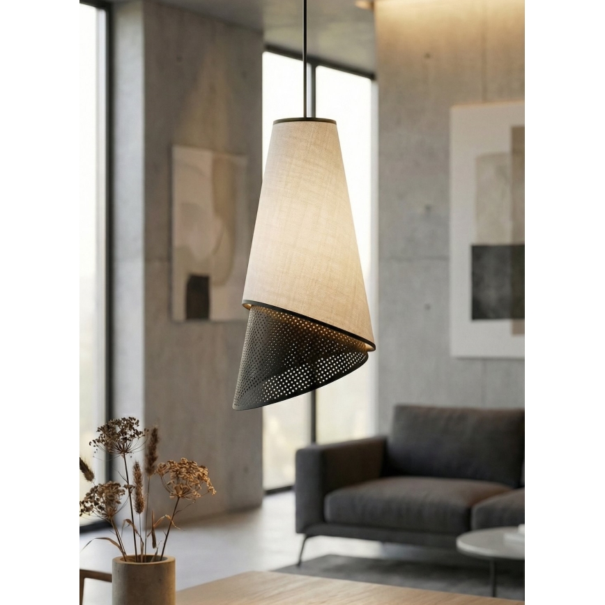 Suspension sur câble MODA 3xE27/15W/230V gris/noir