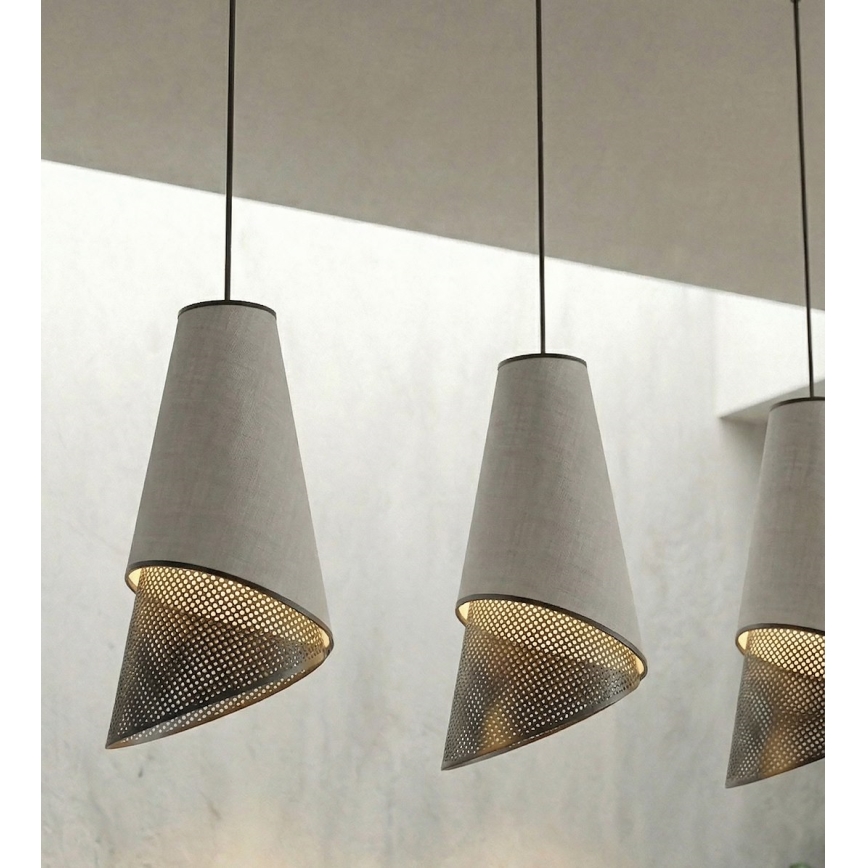 Suspension sur câble MODA 3xE27/15W/230V gris/noir