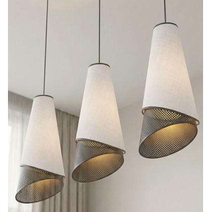 Suspension sur câble MODA 3xE27/15W/230V gris/noir