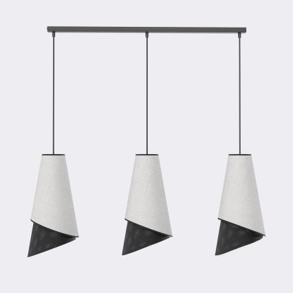 Suspension sur câble MODA 3xE27/15W/230V gris/noir