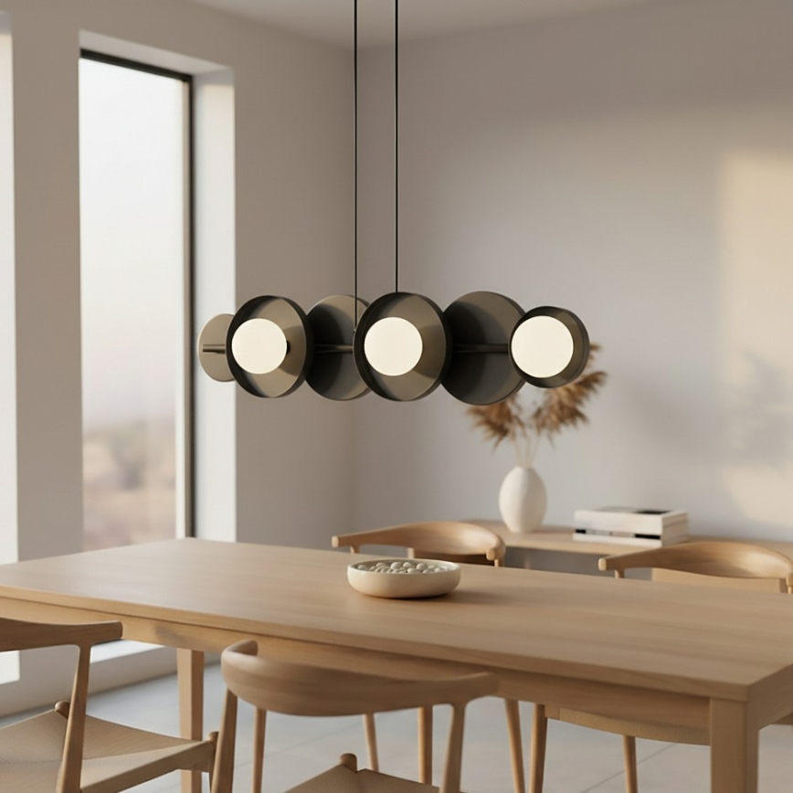 Suspension sur câble MODÈLE 6xG9/8W/230V noir