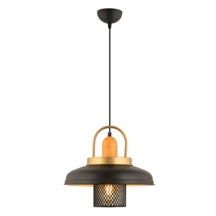 Suspension sur câble MONZA 1xE27/40W/230V Ø 32 cm noir/doré