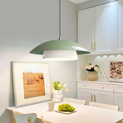 Suspension sur câble MOONLIGH 1xE27/40W/230V verte