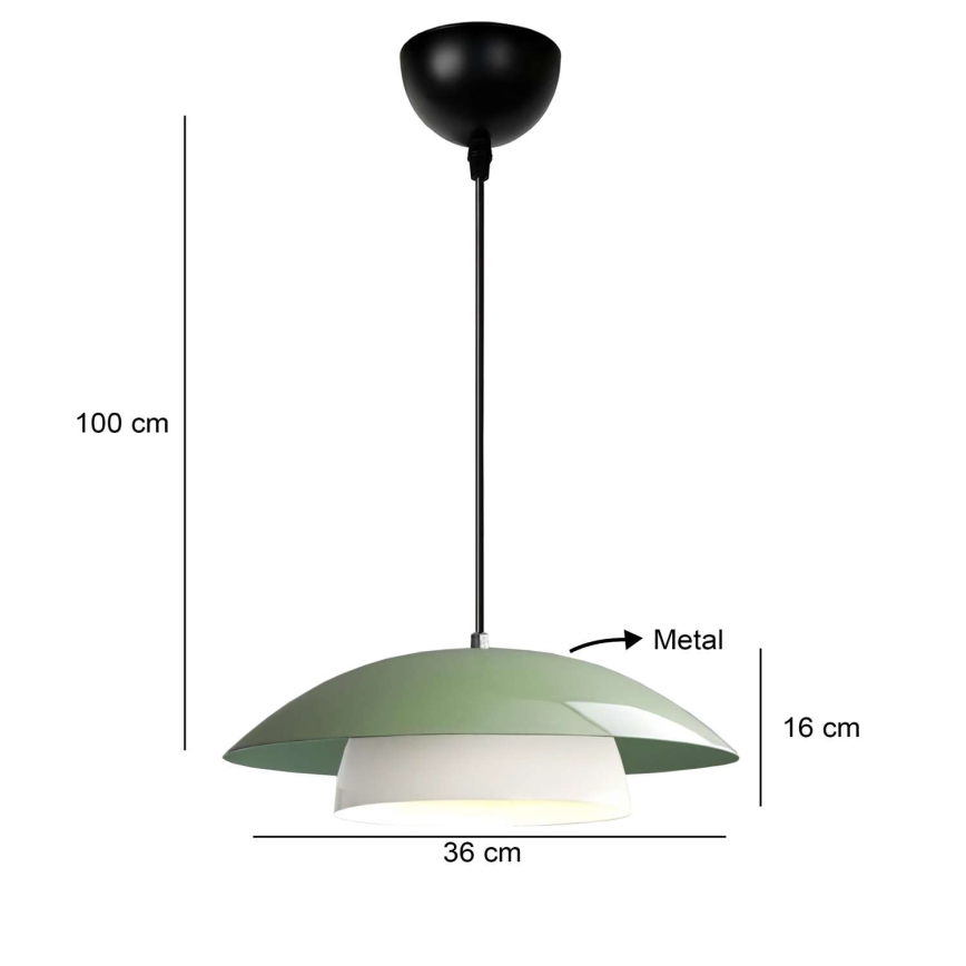 Suspension sur câble MOONLIGH 1xE27/40W/230V verte