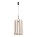 Suspension sur câble MULA 1xE27/15W/230V Ø 27 cm crème