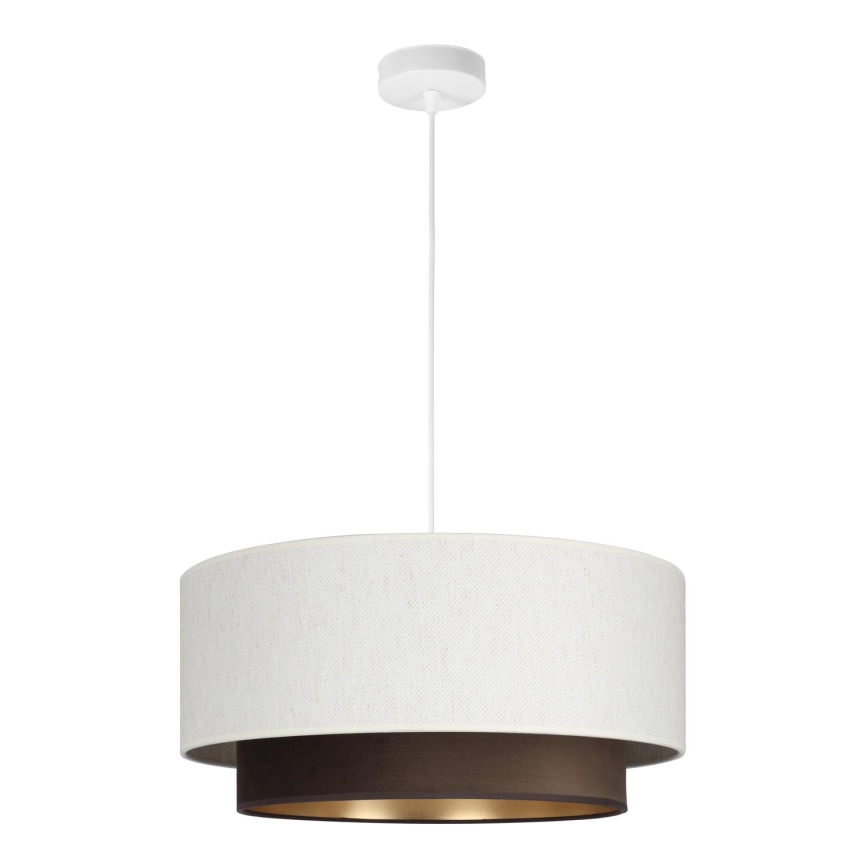 Suspension sur câble NATIA 1xE27/60W/230V blanc/marron