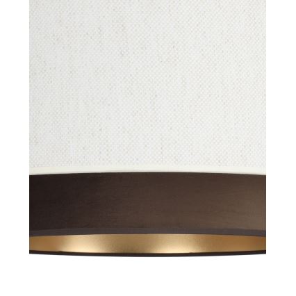 Suspension sur câble NATIA 1xE27/60W/230V Ø 45 cm blanche/marron