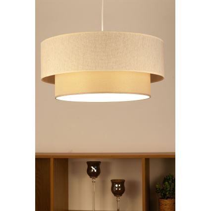 Suspension sur câble NATIA 1xE27/60W/230V Ø 45 cm crème