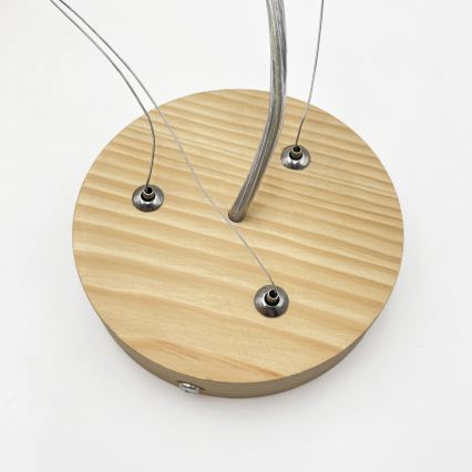 Suspension sur câble NATURAL MODERN 3xE27/15W/230V Ø 47,5 cm en pin
