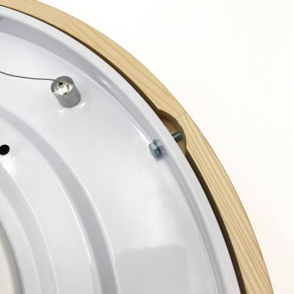 Suspension sur câble NATURAL MODERN 3xE27/15W/230V Ø 47,5 cm en pin