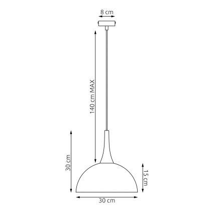 Suspension sur câble NAUTICA 1xGX53/12W/230V blanche