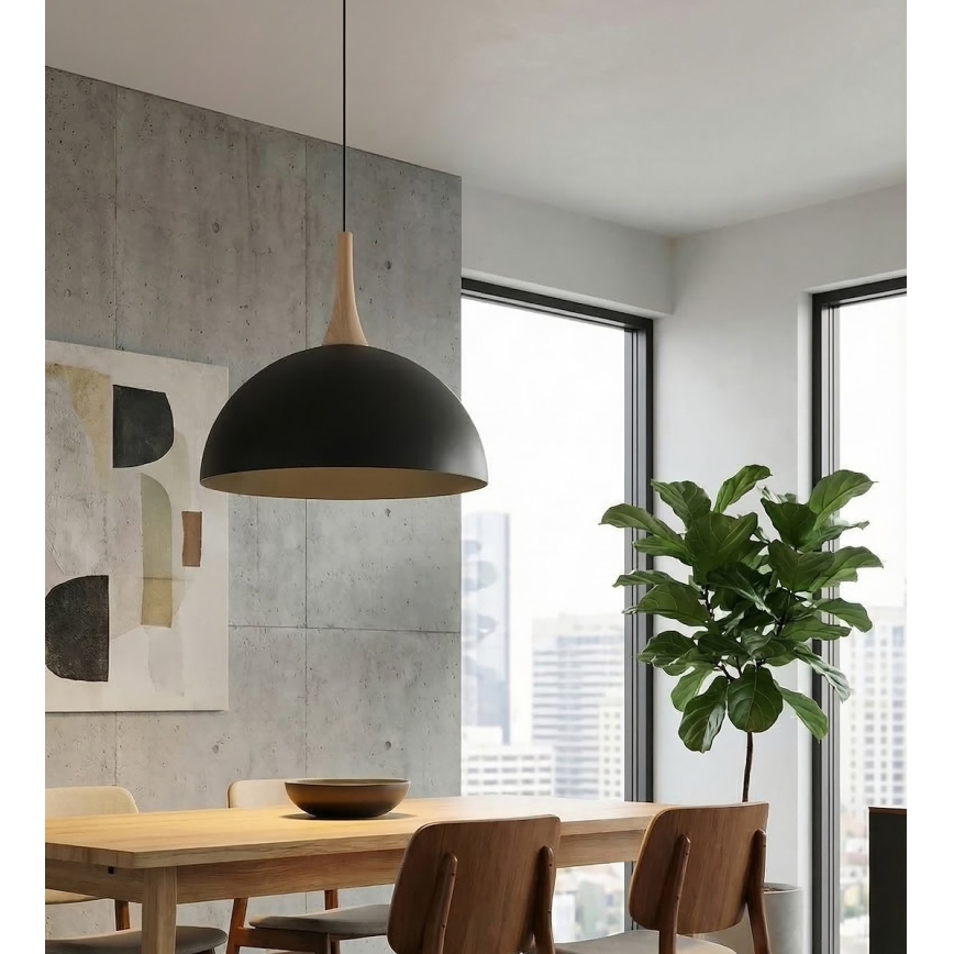 Suspension sur câble NAUTICA 1xGX53/12W/230V noire