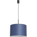 Suspension sur câble NEVIA 1xE27/15W/230V diam. 40 cm bleu