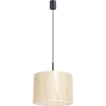 Suspension sur câble NEVIA 1xE27/15W/230V Ø 40 cm beige/effet marbre