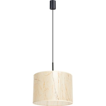 Suspension sur câble NEVIA 1xE27/15W/230V Ø 40 cm beige/effet marbre