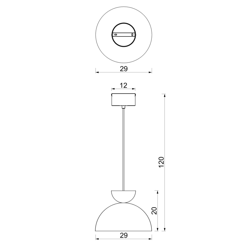 Suspension sur câble NEVIS 1xE27/15W/230V Ø 29 cm beige