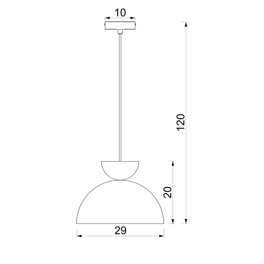 Suspension sur câble NEVIS 1xE27/15W/230V Ø 29 cm crème