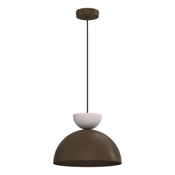 Suspension sur câble NEVIS 1xE27/15W/230V Ø 29 cm marron