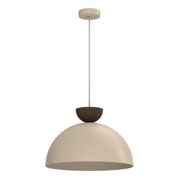 Suspension sur câble NEVIS 1xE27/15W/230V Ø 38 cm beige
