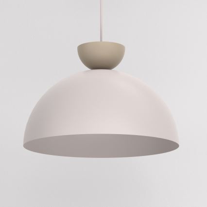 Suspension sur câble NEVIS 1xE27/15W/230V Ø 38 cm crème