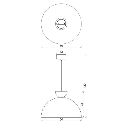 Suspension sur câble NEVIS 1xE27/15W/230V Ø 50 cm bordeaux
