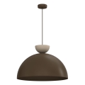 Suspension sur câble NEVIS 1xE27/15W/230V Ø 50 cm marron